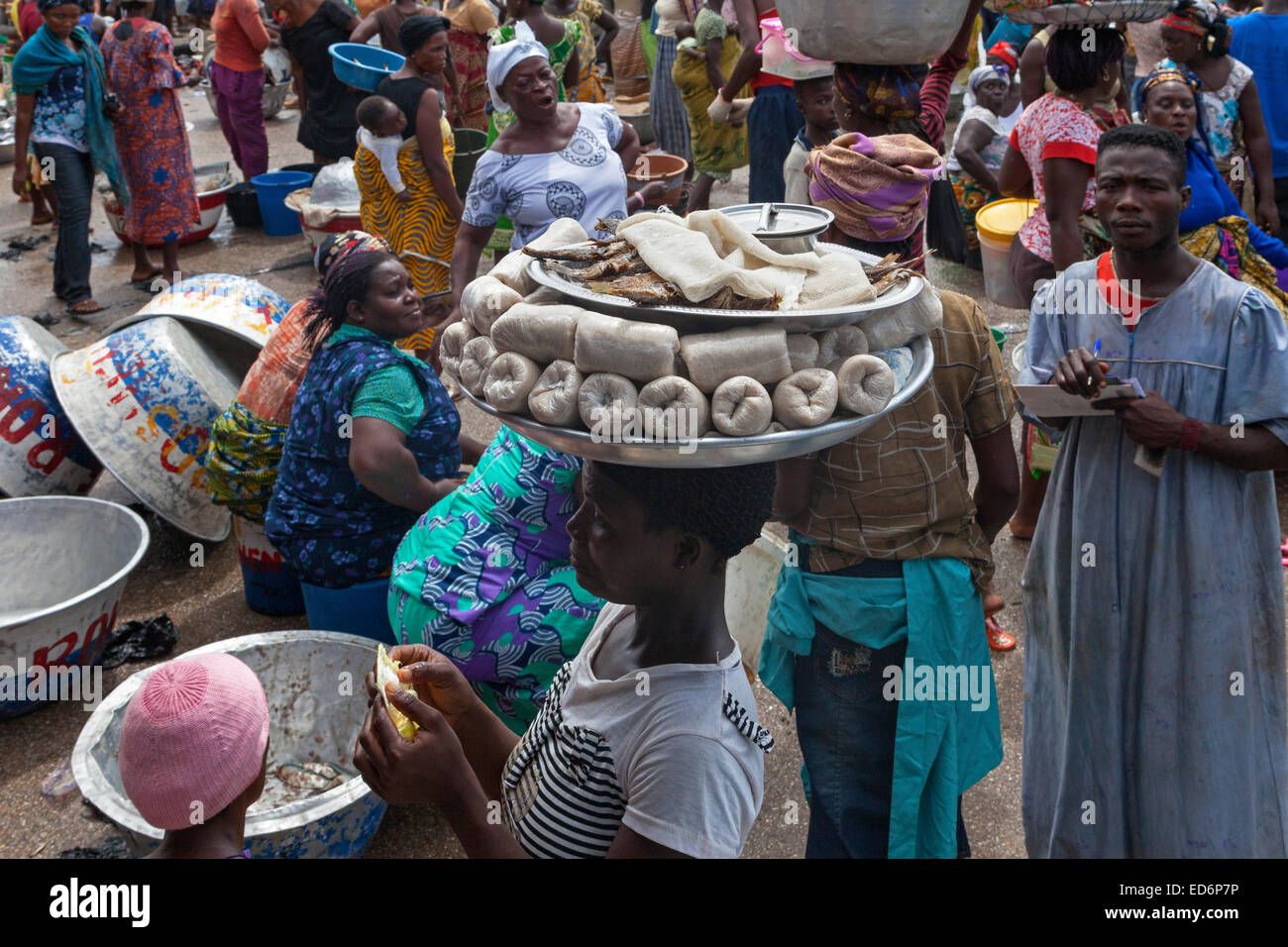 Fish market, Elmina, Ghana, Africa Stock Photo Alamy