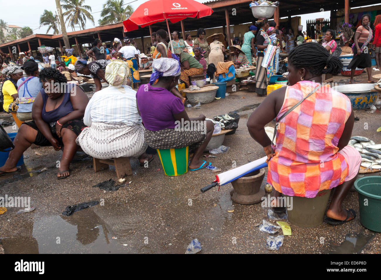 Fish market, Elmina, Ghana, Africa Stock Photo Alamy