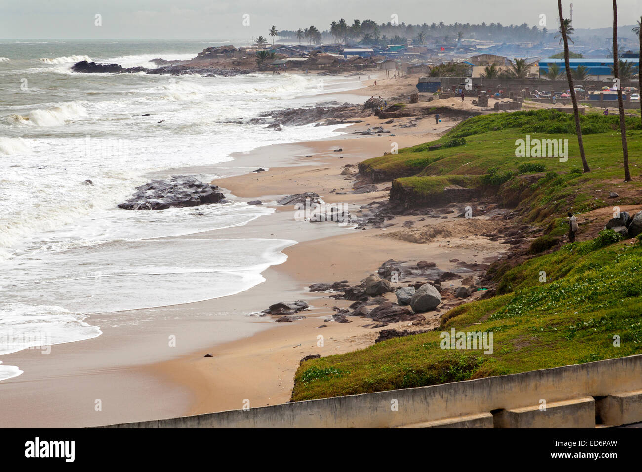 Coast at Elmina, Ghana, Africa Stock Photo