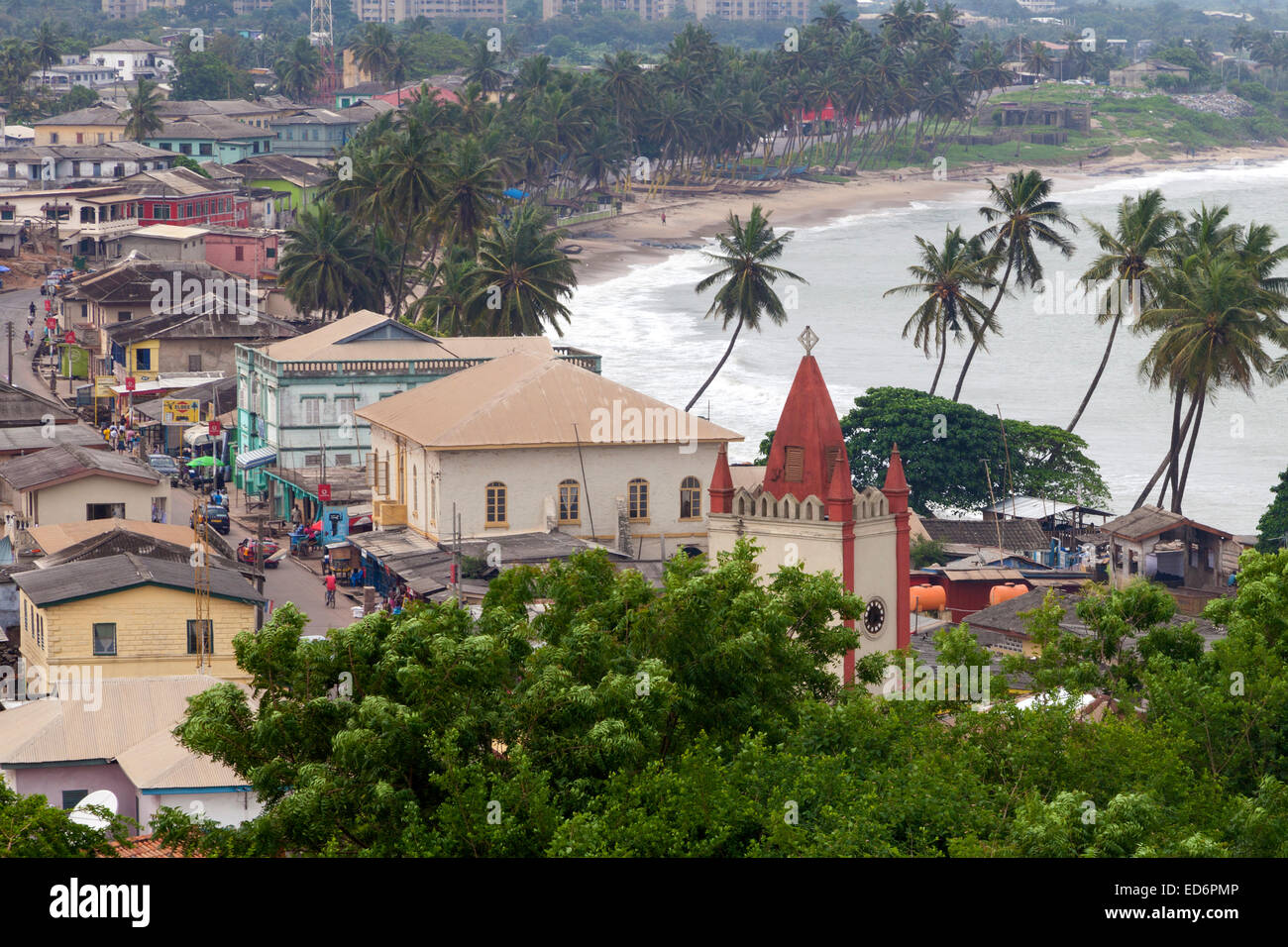 View from Fort St. Jago, Elmina, Ghana, Africa Stock Photo