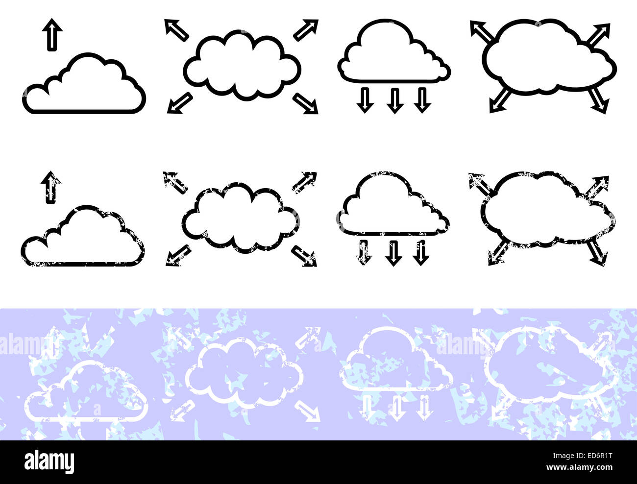 Cloud with arrow Stock Photo Alamy