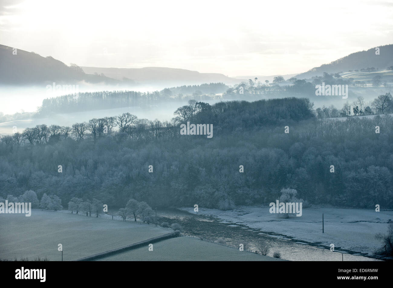 Builth Wells, Wye Valley, Powys, UK. 30th December, 2014. With