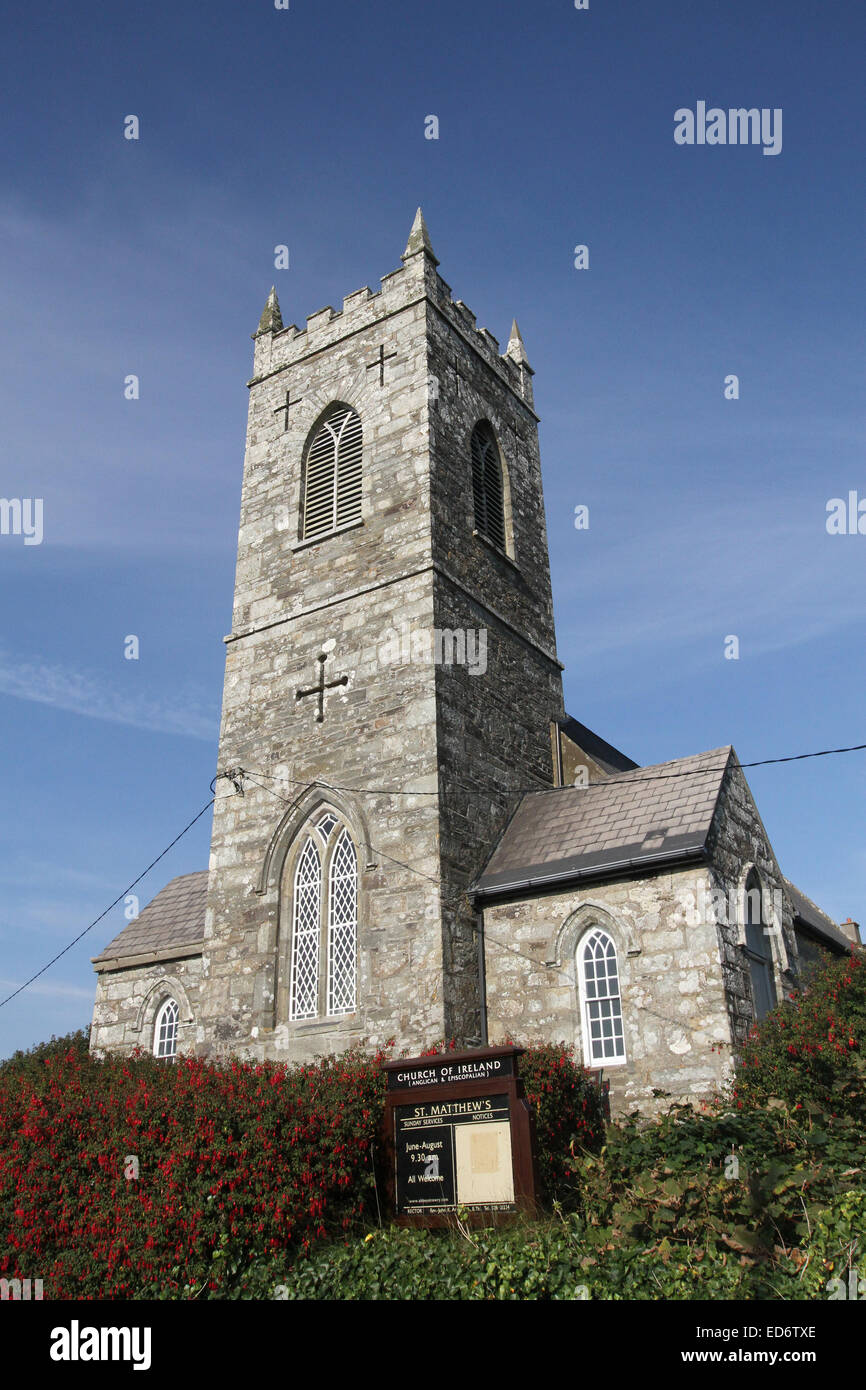 St Matthew's Church of Ireland in Baltimore County Cork Ireland Stock