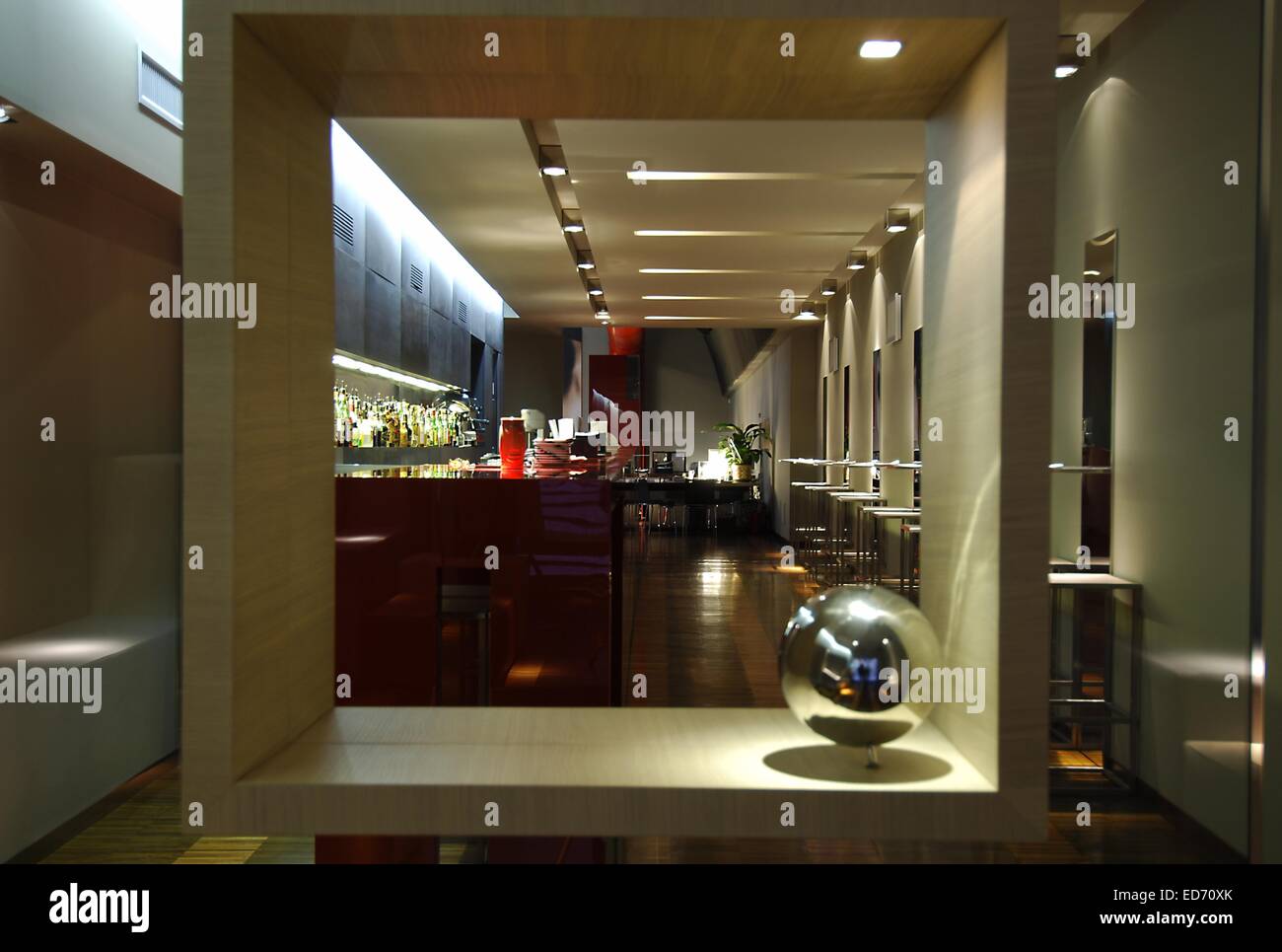 interior design of italian fashion restaurant american bar Stock Photo ...