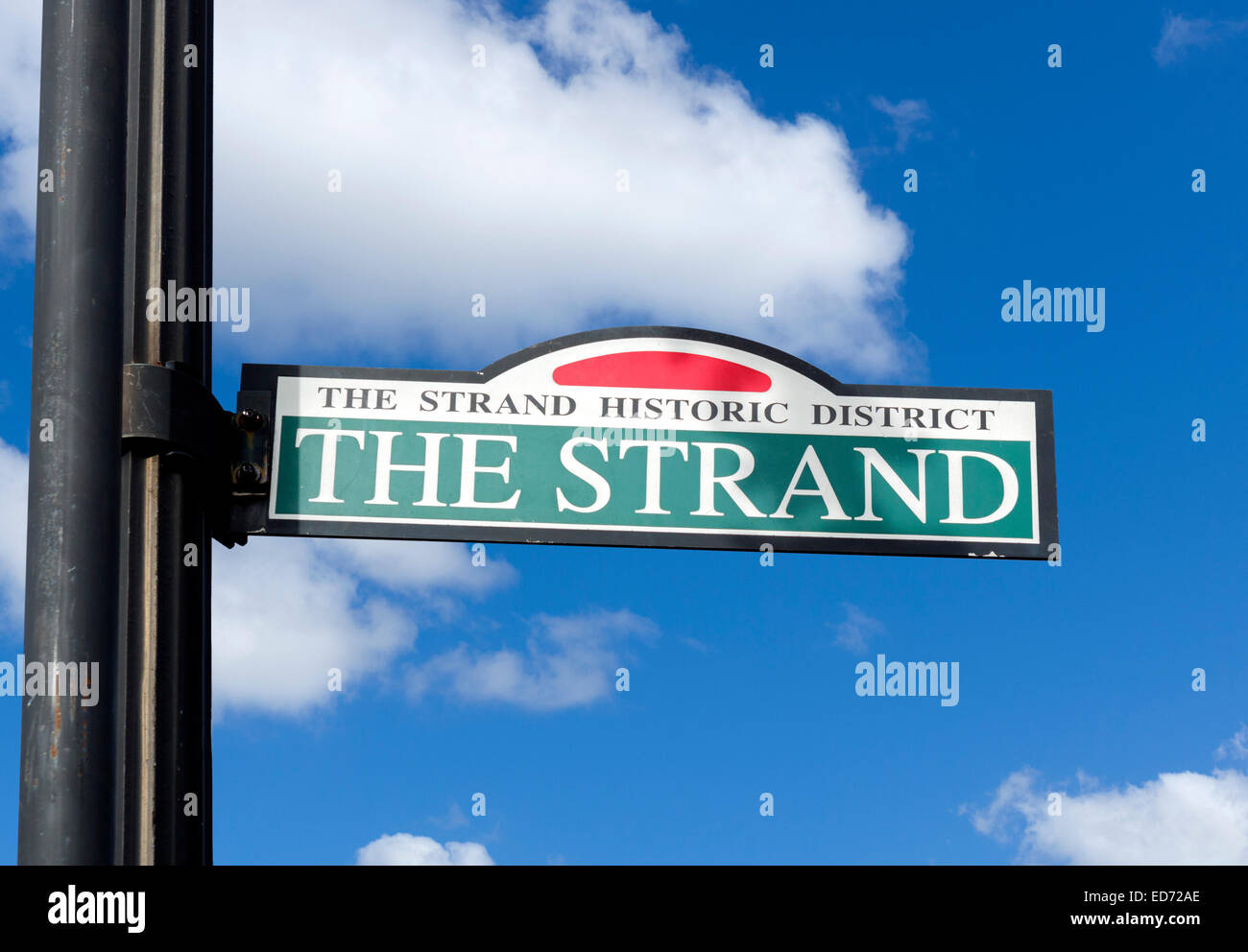 The Strand in historic old downtown Galveston, Texas, USA Stock Photo