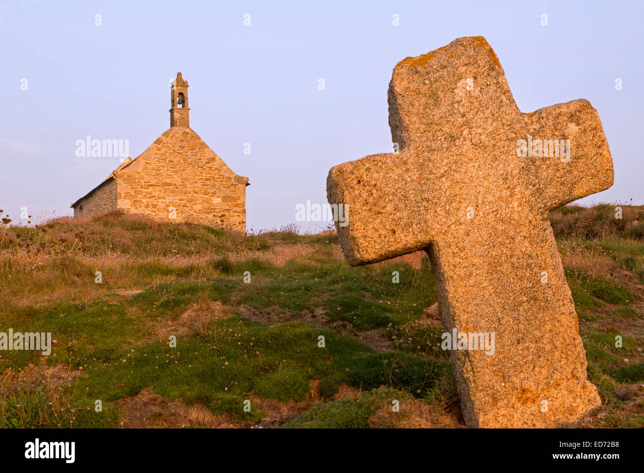 Chapel of St. Samson in Landunvez, Brittany, France, Europe Stock Photo ...