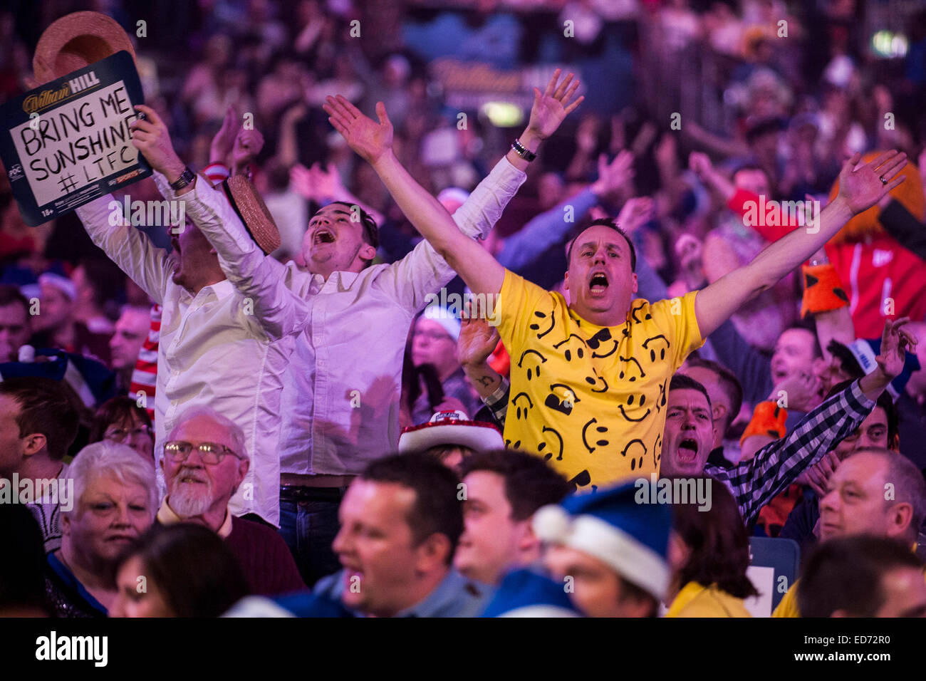 Darts fans william hill world darts championship alexandra palace hires stock photography and