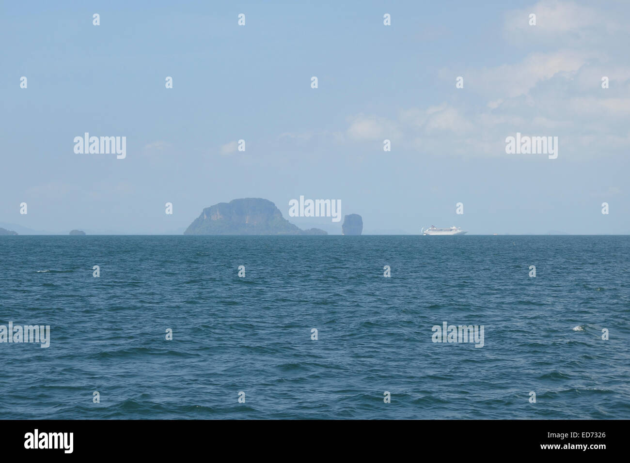 Cruise ship at Phi Phi islands, Thailand, Southeast Asia Stock Photo