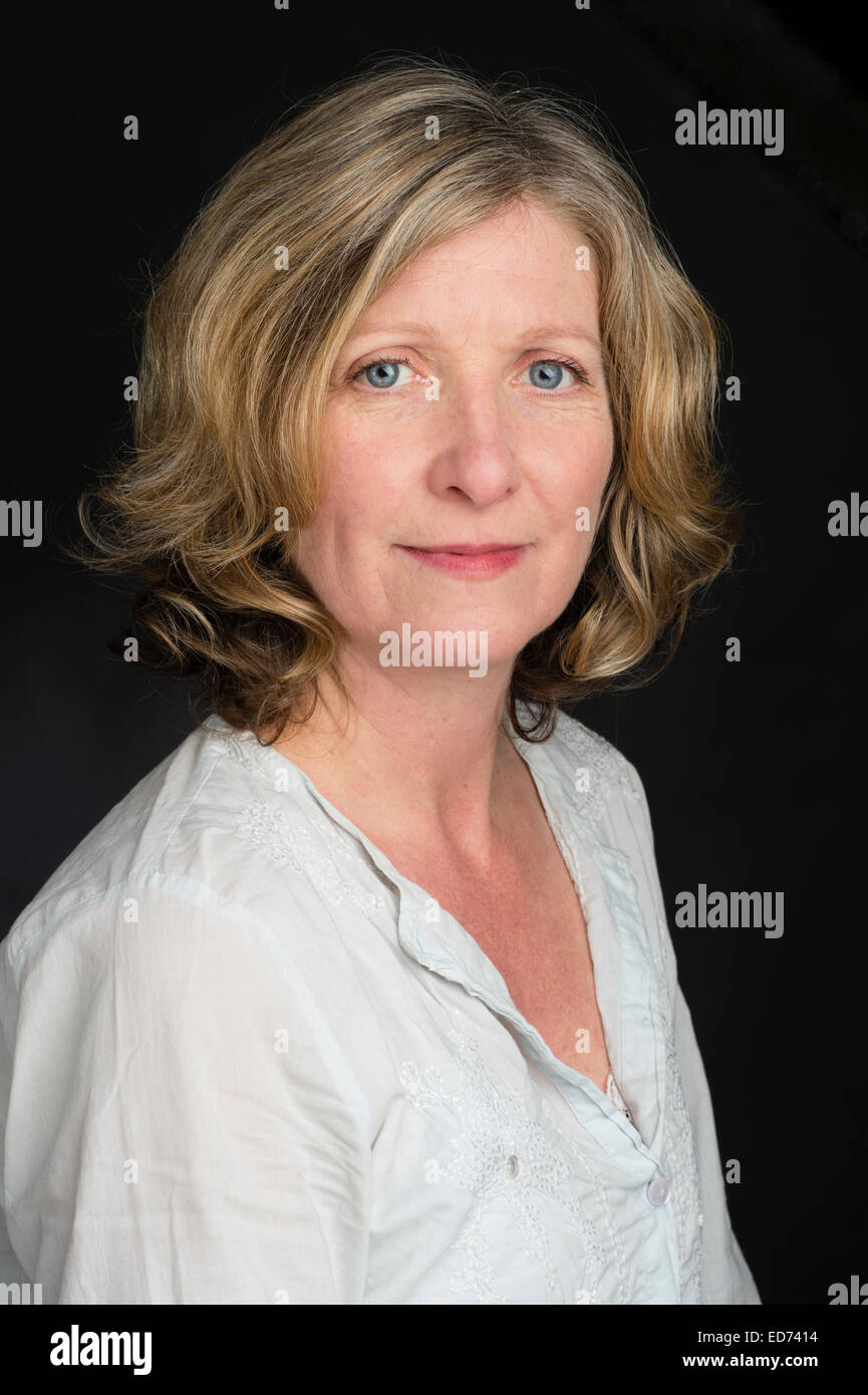 A 40 year old young looking healthy confident blonde-haired  woman UK Stock Photo