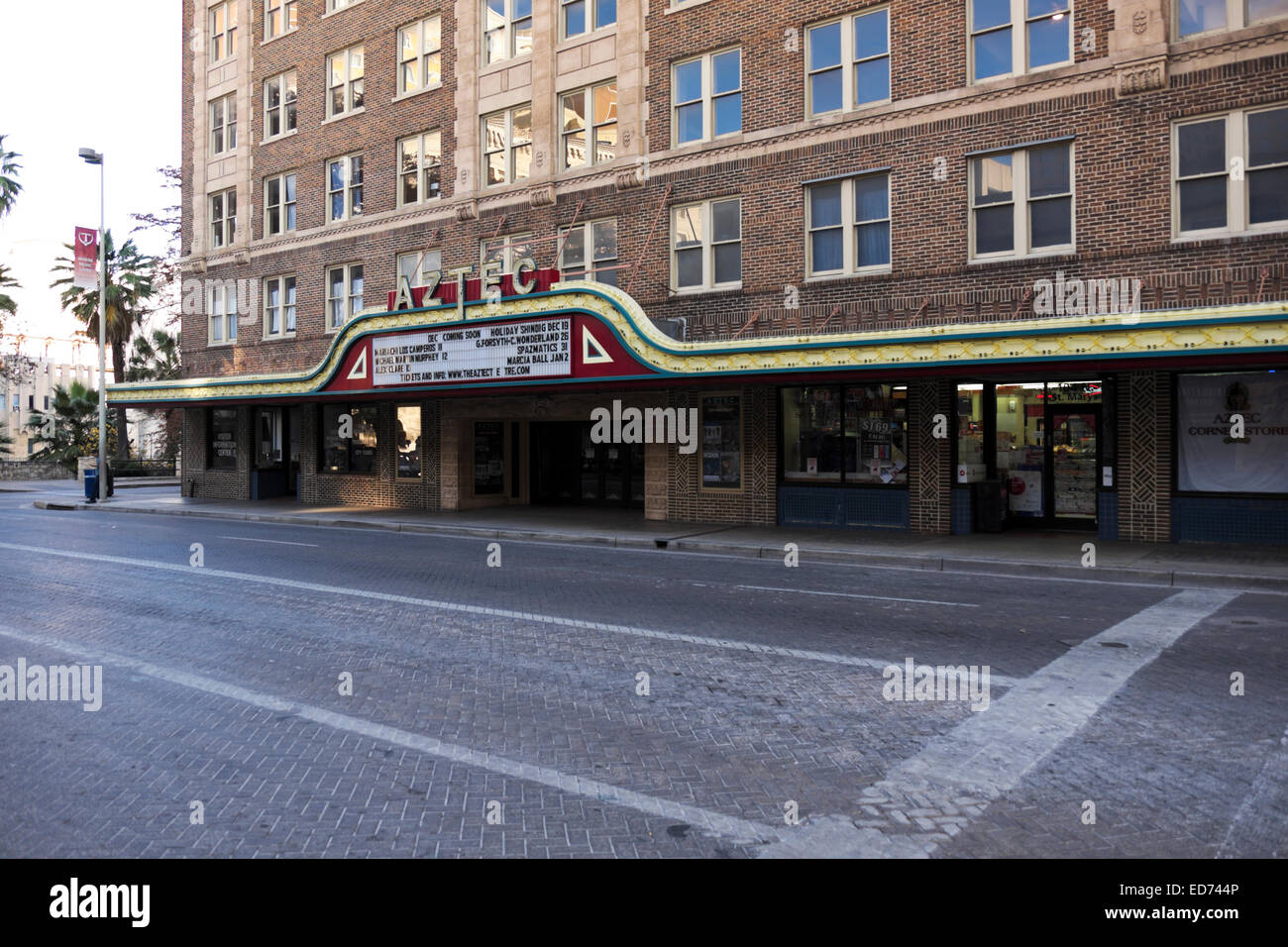 The Aztec Theater in downtown San Antonio, Texas Stock Photo Alamy