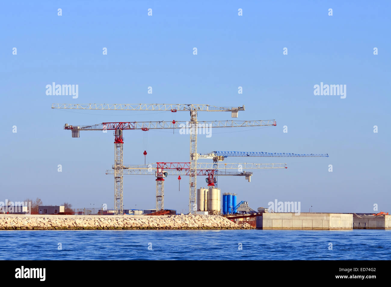 Under construction of Petrochemical plant,Venice Italy Stock Photo