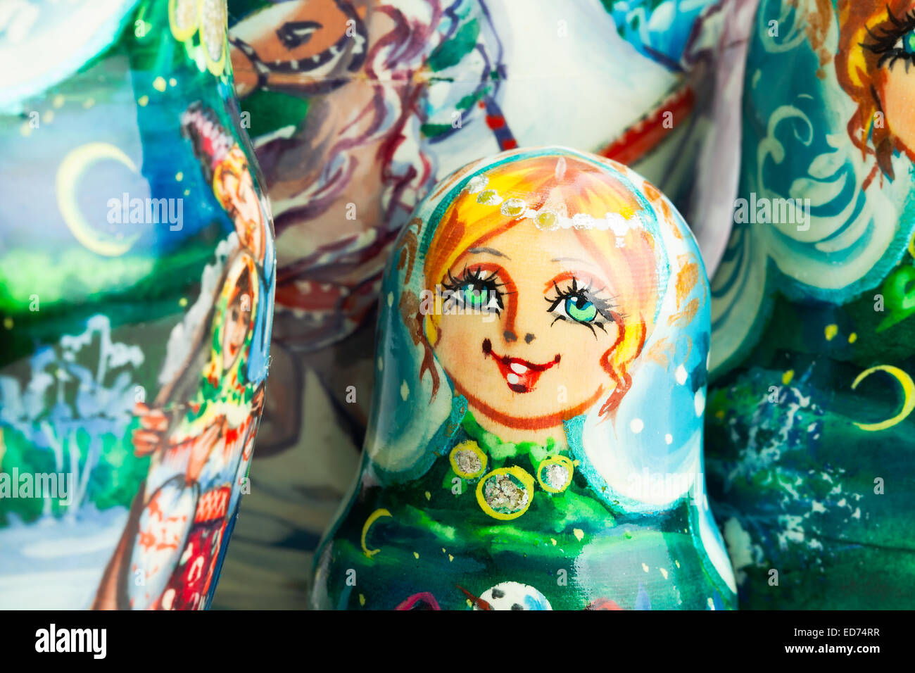 russian doll closeup Stock Photo