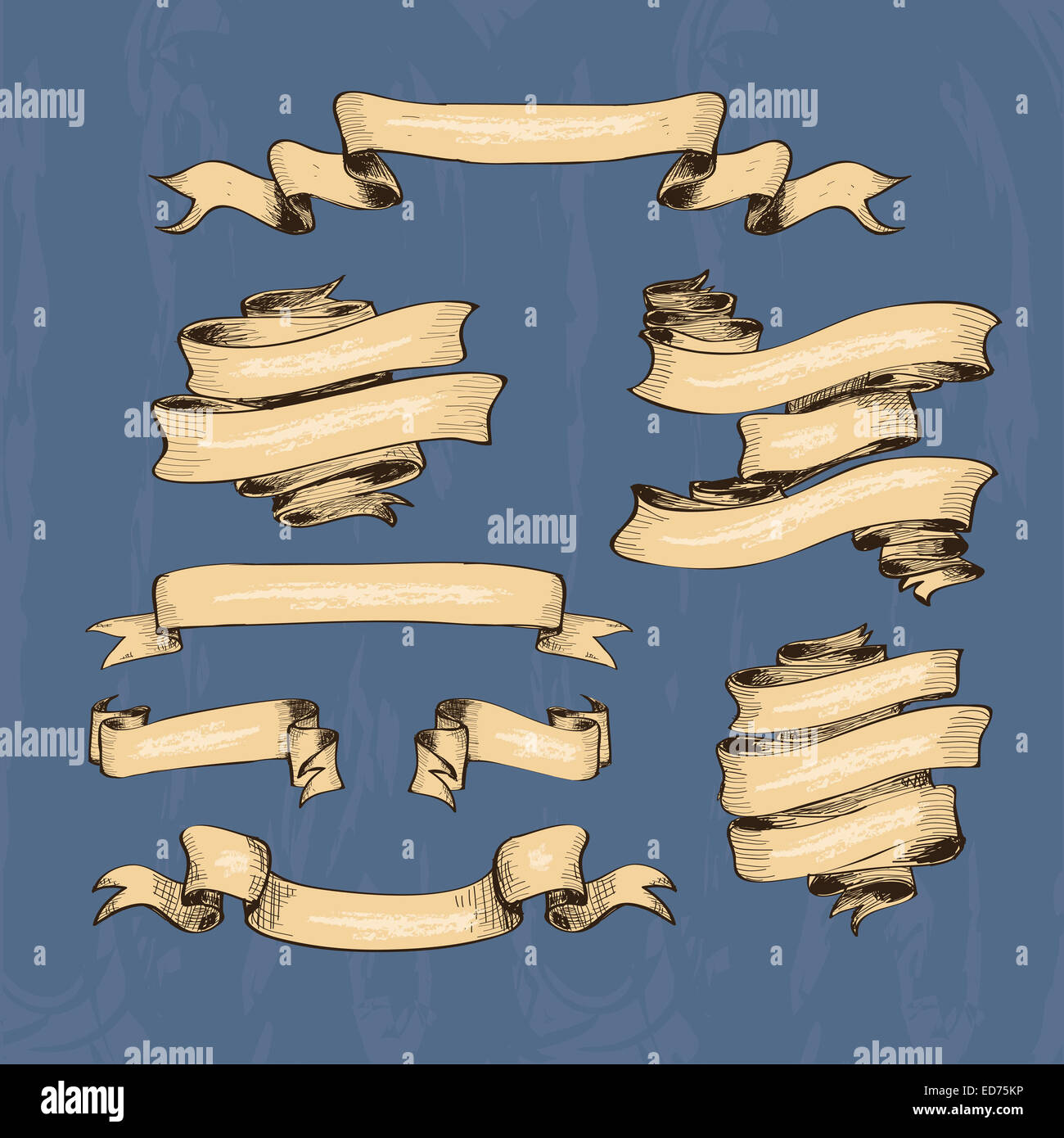 Collection of vintage ribbons Stock Photo - Alamy