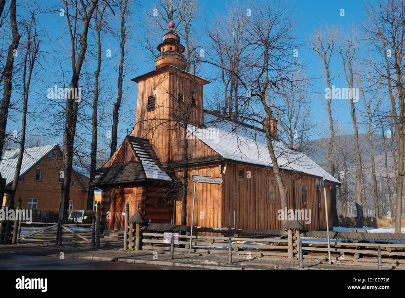 St Clement's church, Zakopane, Poland. Stock Photo