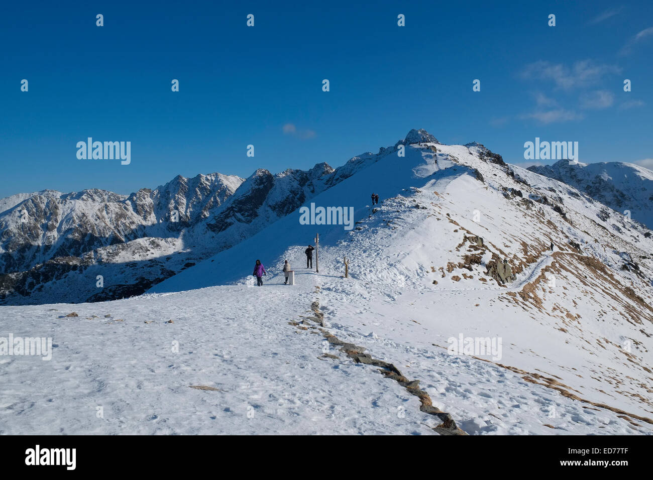 The summit of Kasprowy Wierch, Tatra Mountains, Poland. Stock Photo