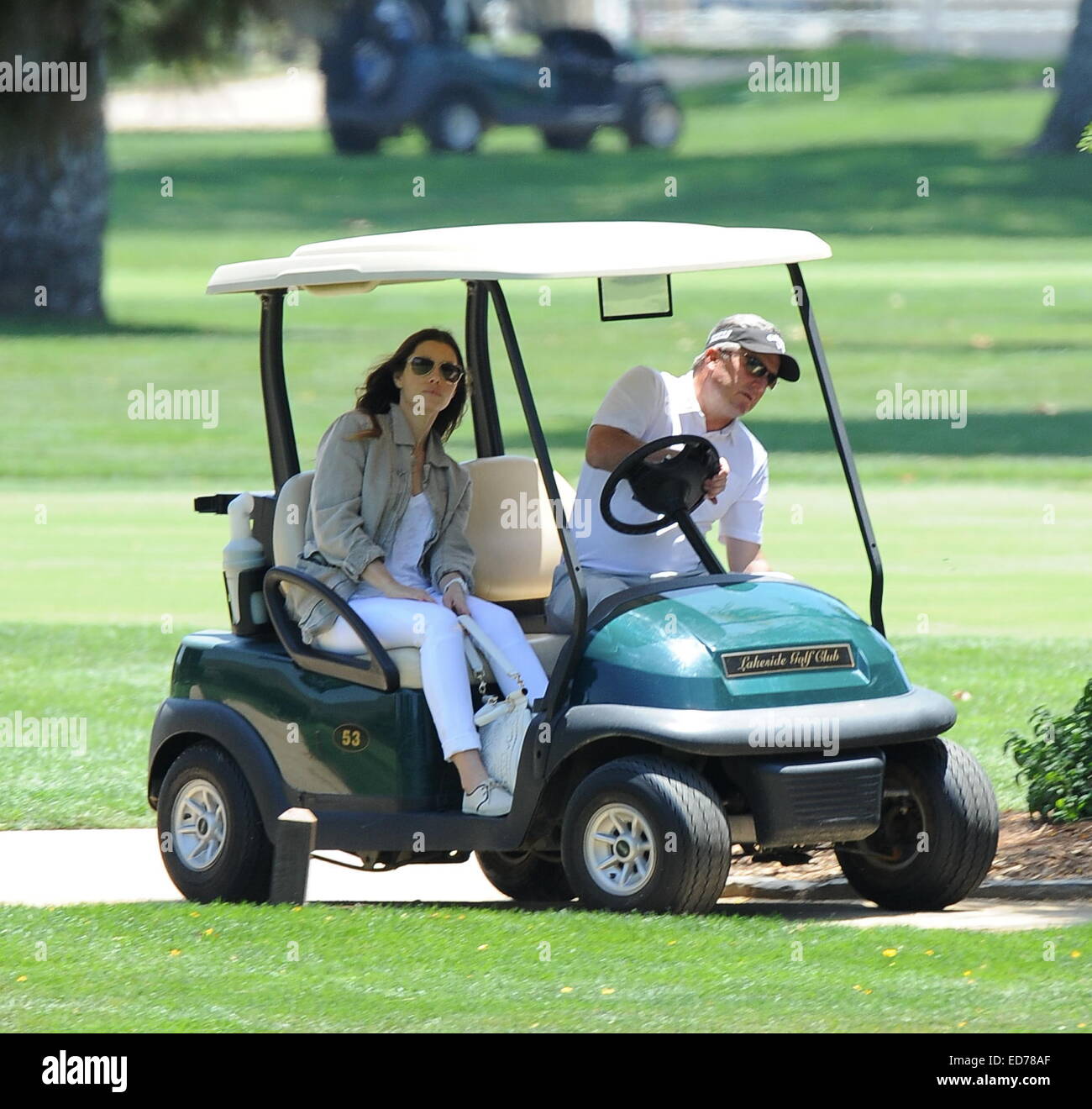 Justin Timberlake Plays Golf At Lakeside Golf Club In Studio City