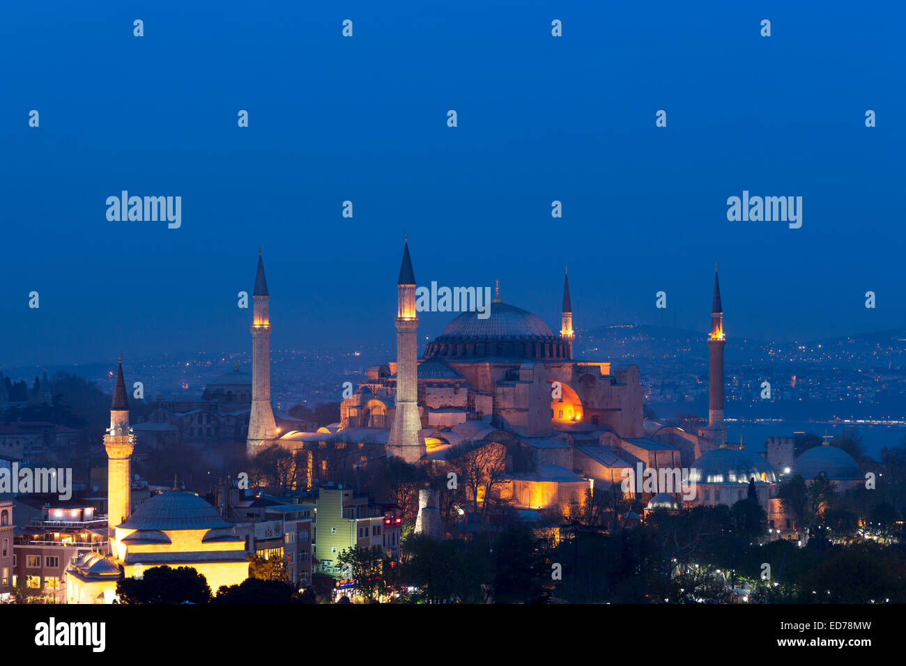 The Blue Mosque, Sultanahmet Camii or Sultan Ahmed Mosque in Istanbul, Republic of Turkey Stock Photo
