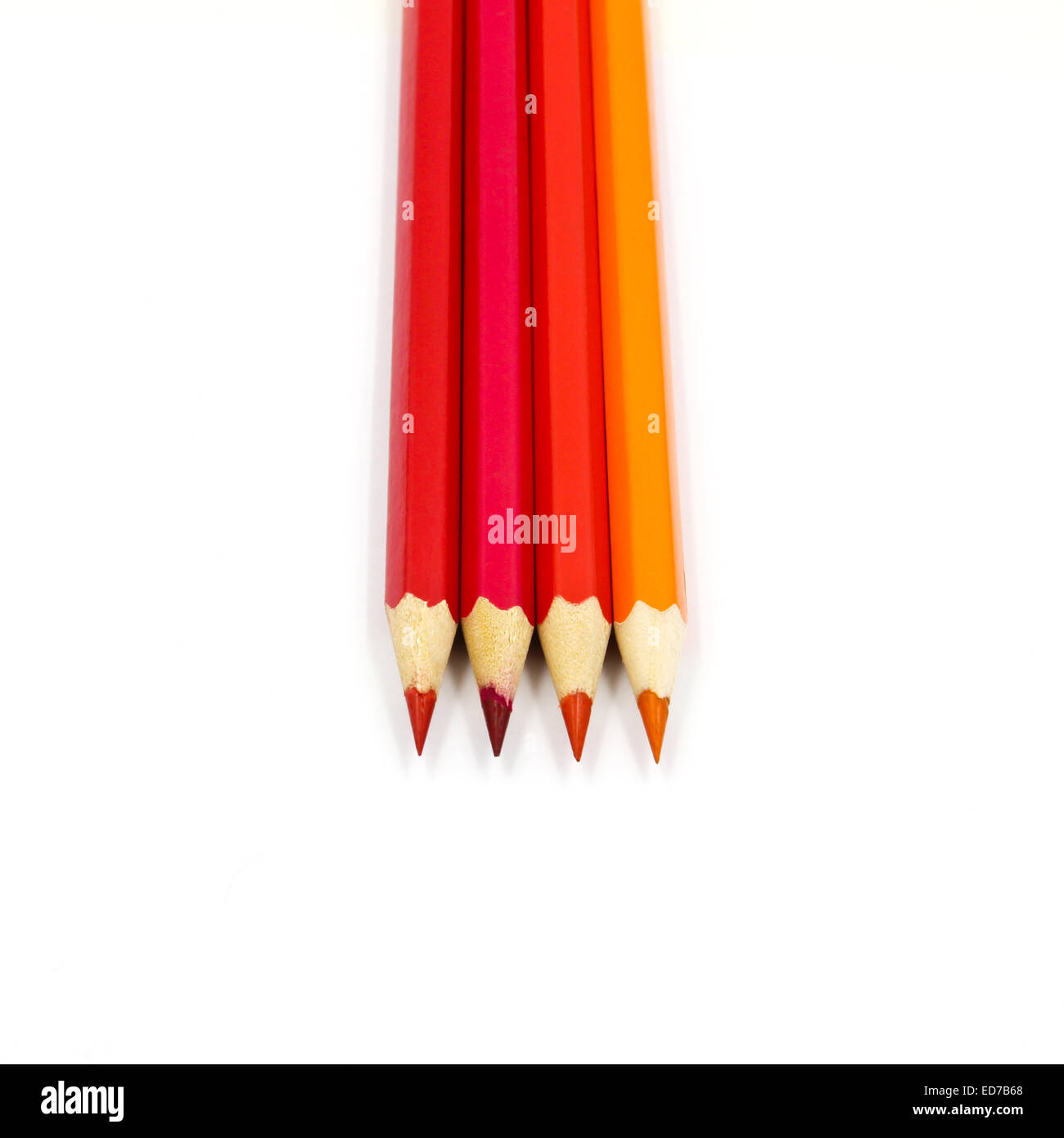 Colored pencils isolated on white background Stock Photo - Alamy