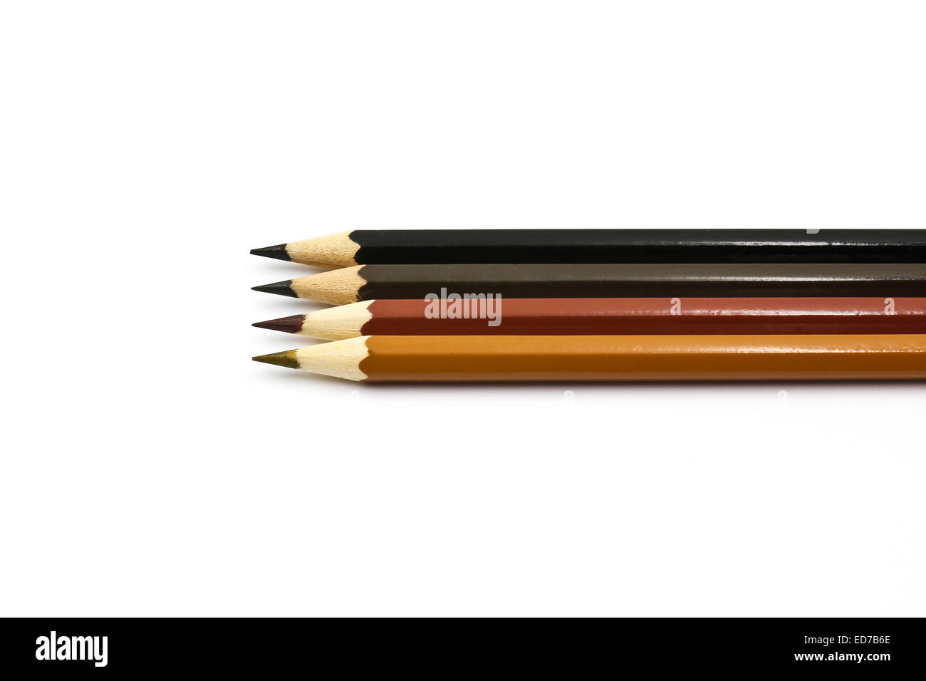 Colored pencils isolated on white background Stock Photo - Alamy