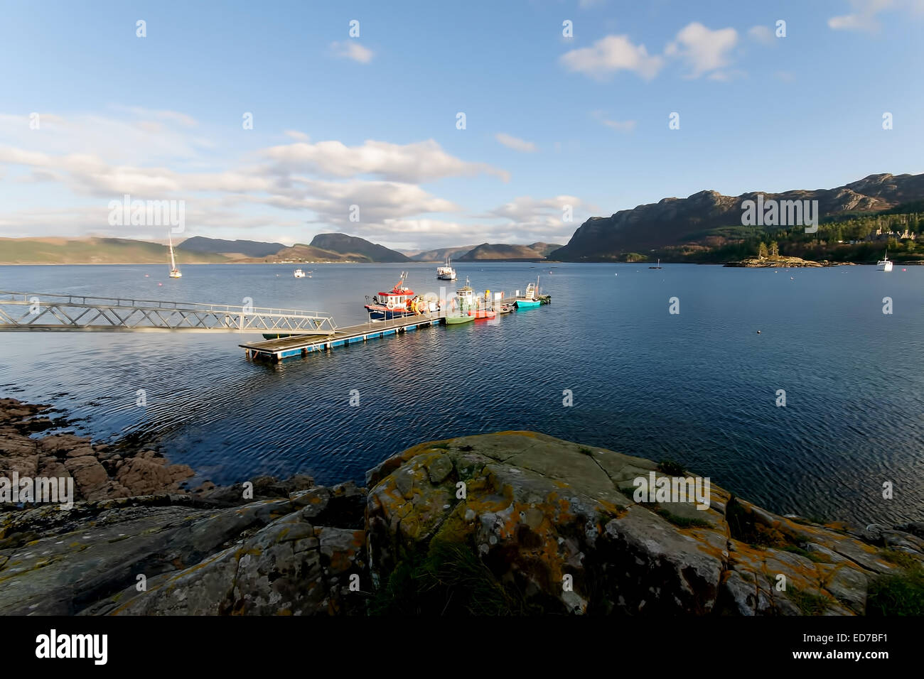 Plockton which is some 5 miles from Kyle of Lochalsh, Scotland Stock