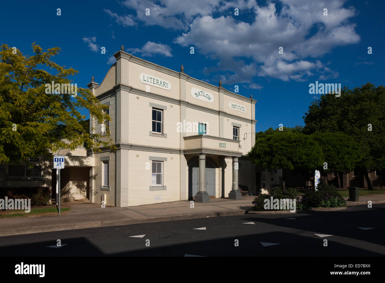 The historic building Batlow Literary Institute (1935) Batlow New South Wales Australia Stock Photo