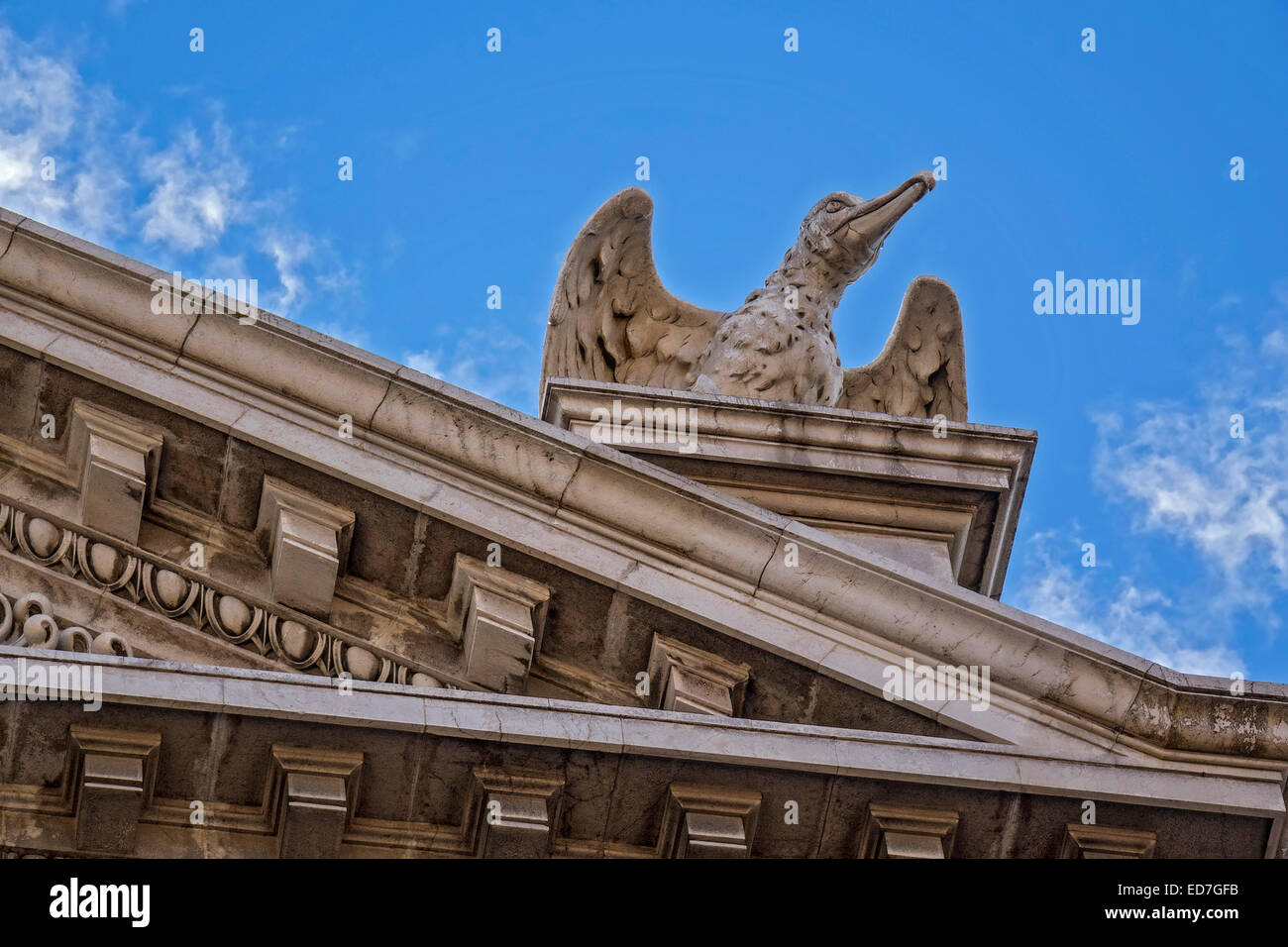 Eagle Statue Roof Of Museum Monte Carlo Monaco Stock Photo