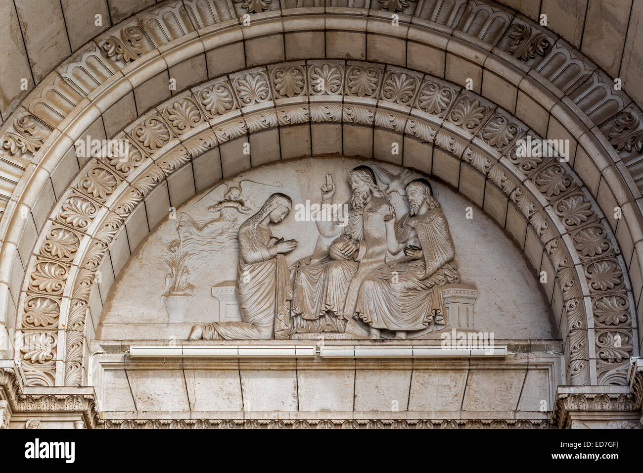 Mural In The Cathedral Entrance Monte Carlo Monaco Stock Photo Alamy