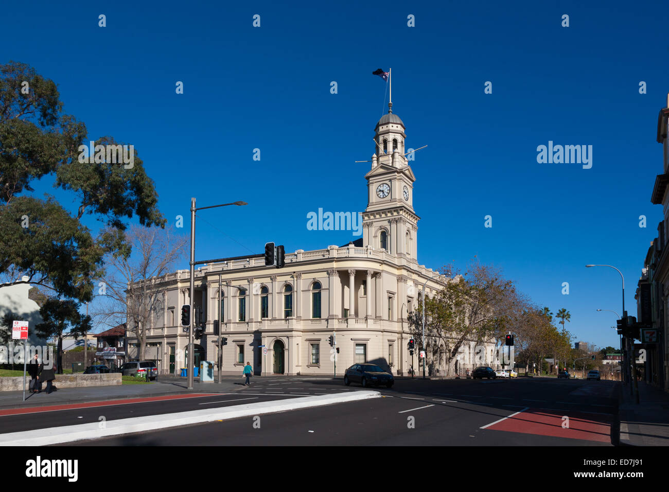 The historic Town Hall building on Oxford Street Paddington Sydney Australia Stock Photo
