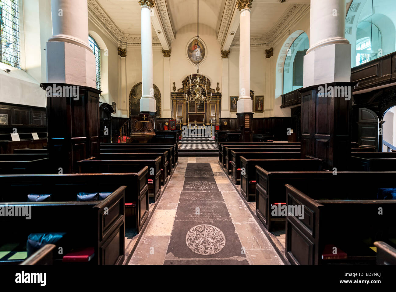 The Wren Church of St Martin within Ludgate, a Christopher Wren designed church on Ludgate Hill Stock Photo