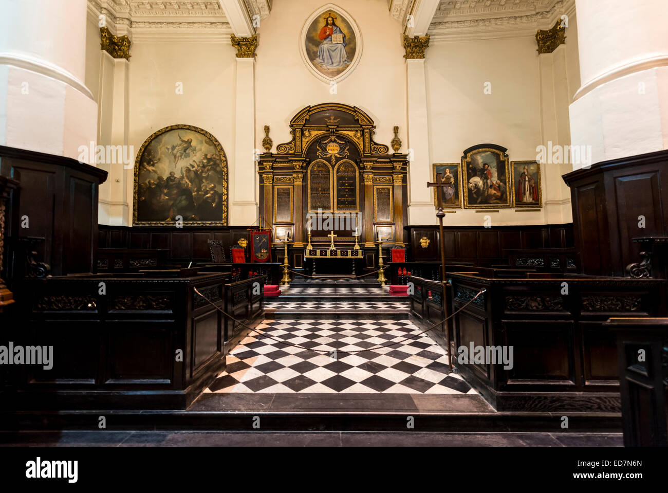 The Wren Church of St Martin within Ludgate, a Christopher Wren designed church on Ludgate Hill Stock Photo