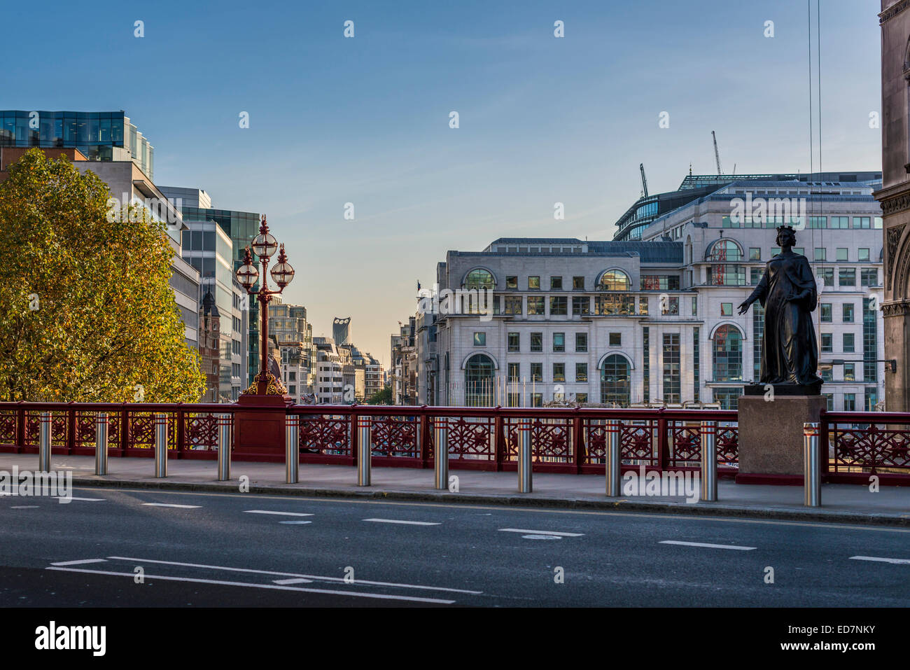 Holborn Viaduct is a Victorian road bridge in the City of London Stock Photo