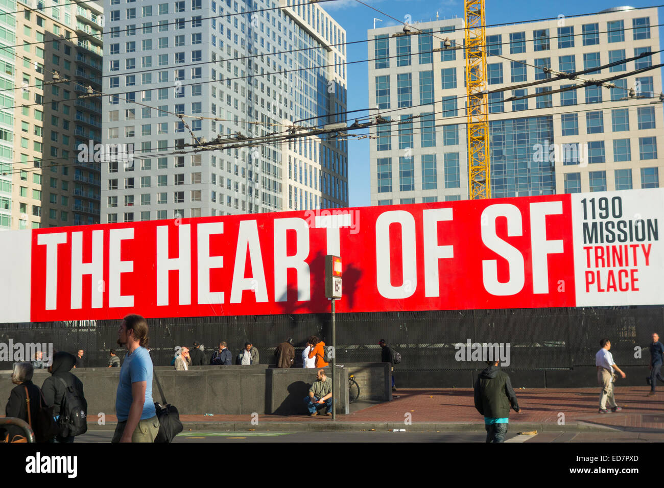 heart of San Francisco bill board sign Stock Photo