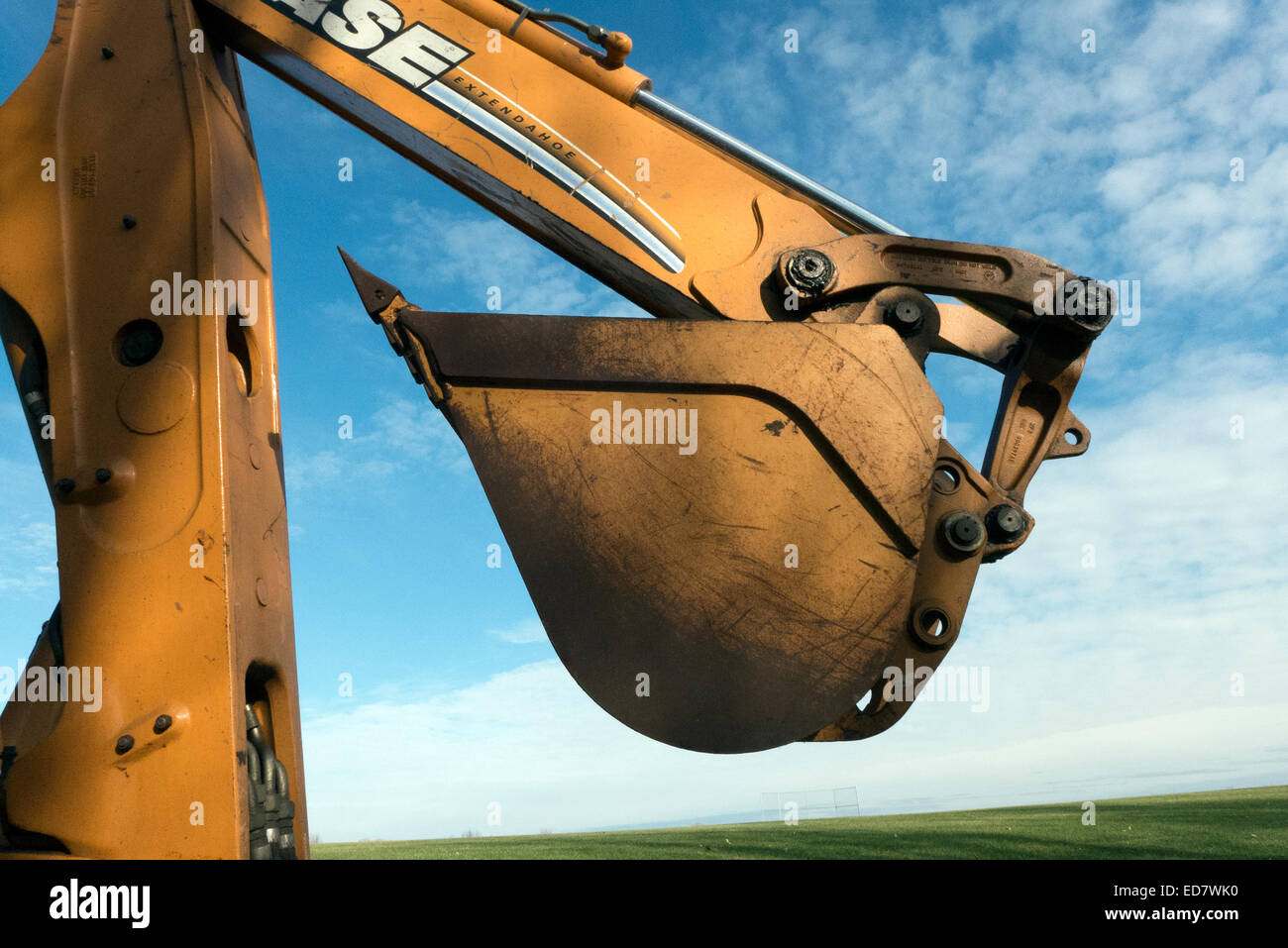 Case backhoe bucket Stock Photo Alamy