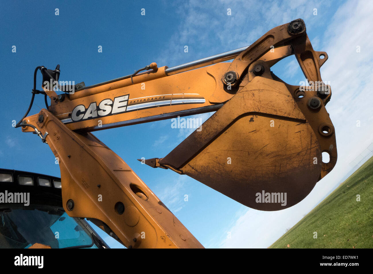 Case backhoe bucket Stock Photo Alamy