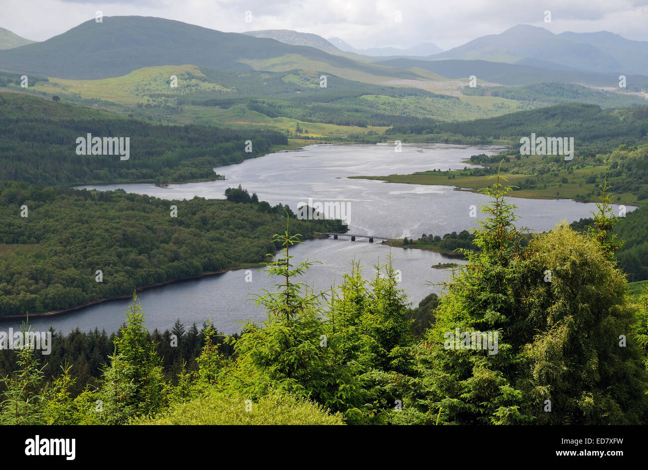 Loch Garry & Glen Garry, Highland, Scotland Stock Photo
