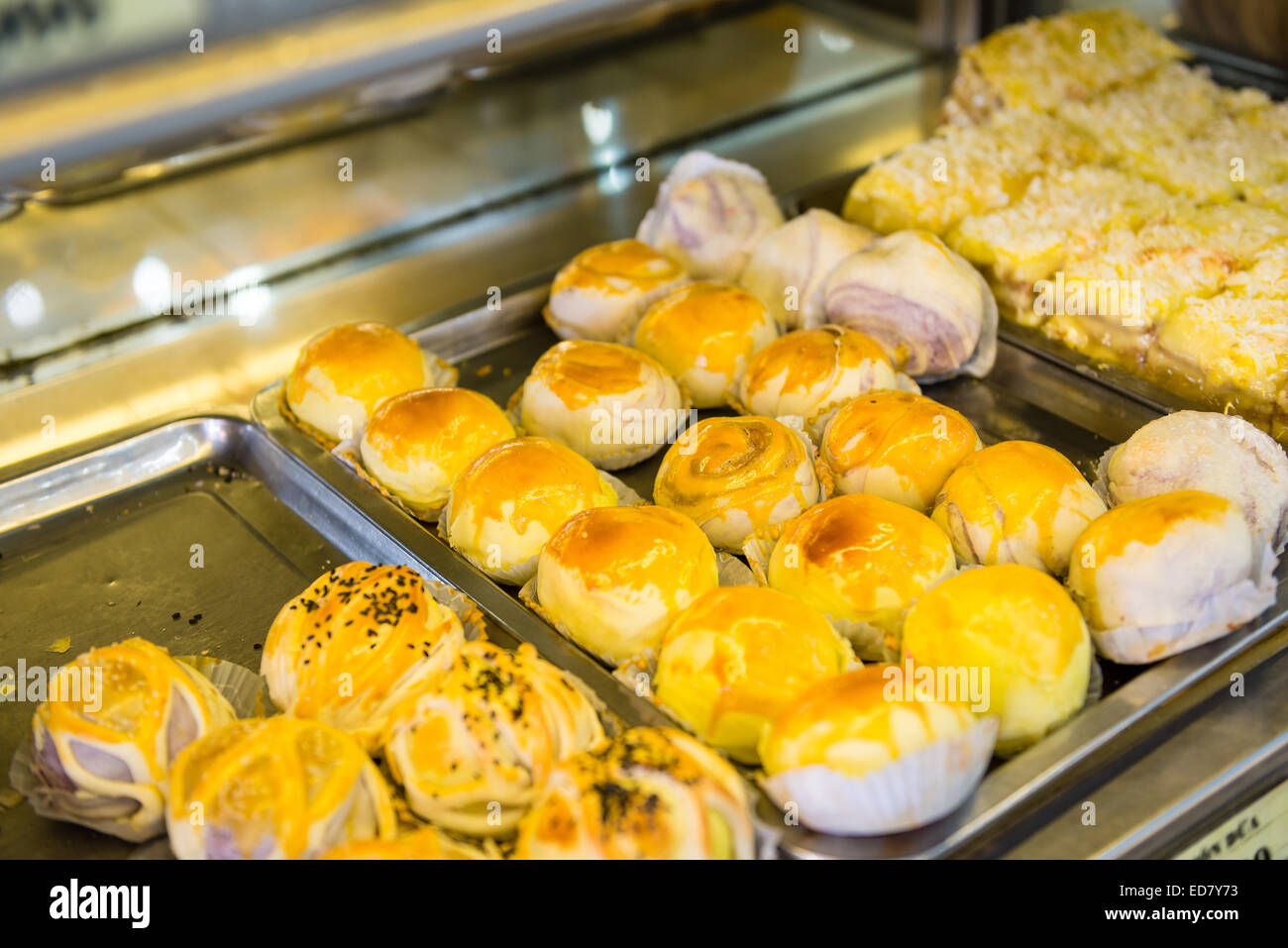 Trays of cakes at a Vietnamese bakery in Saigon Stock Photo Alamy
