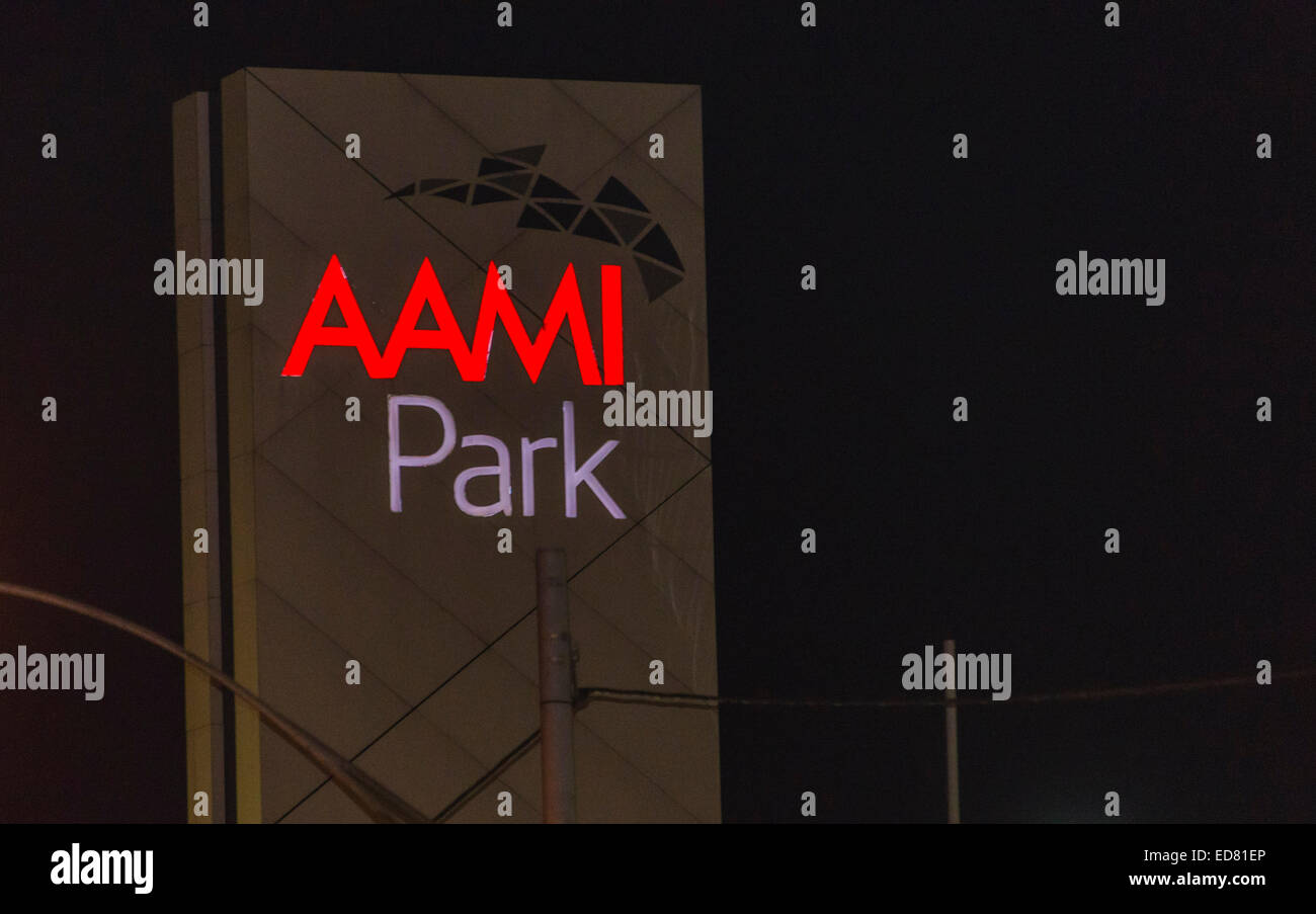 aami park sports area melbourne sign Stock Photo - Alamy