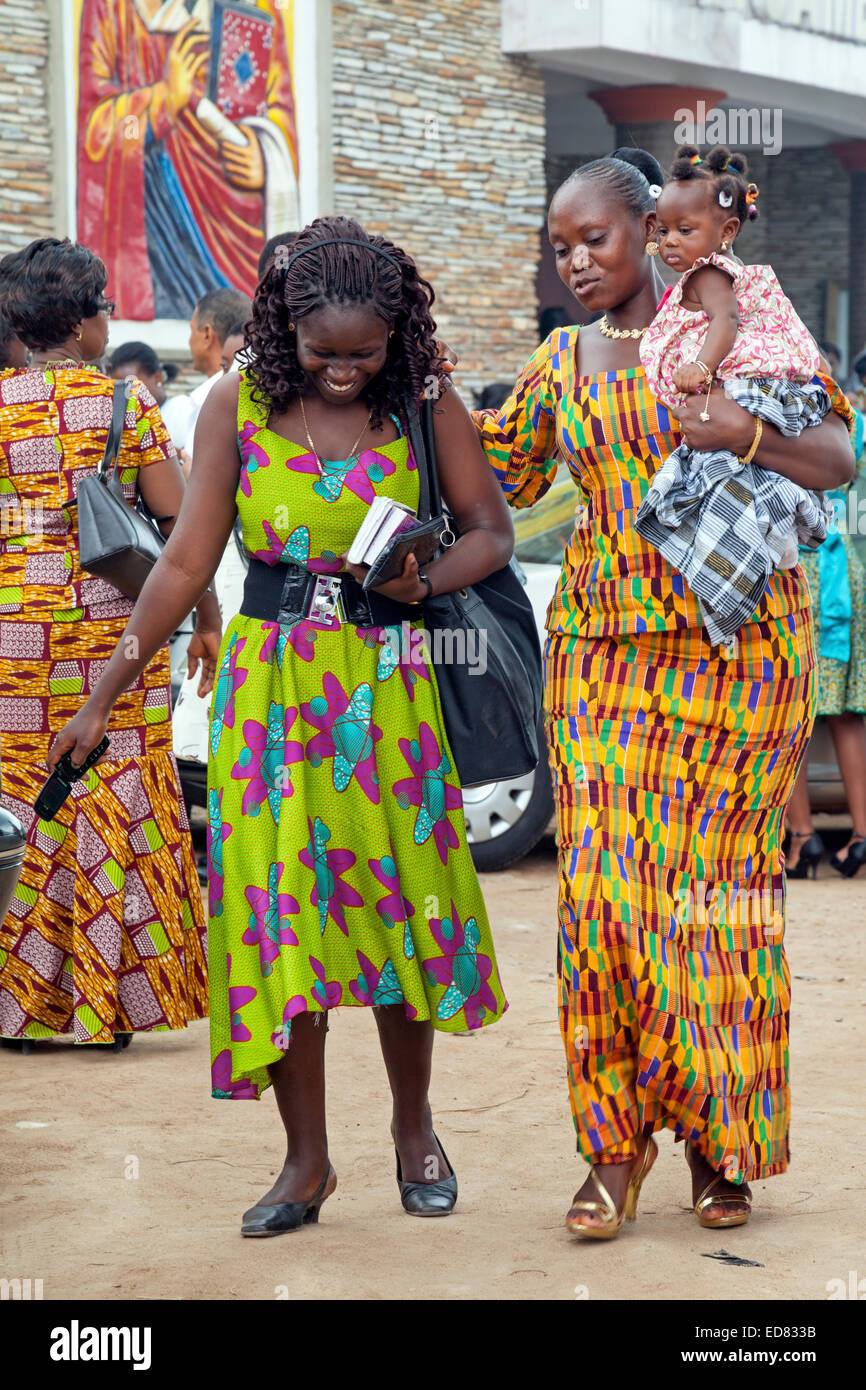 Sunday service at St. James Catholic church, Osu, Accra, Ghana, Africa Stock Photo