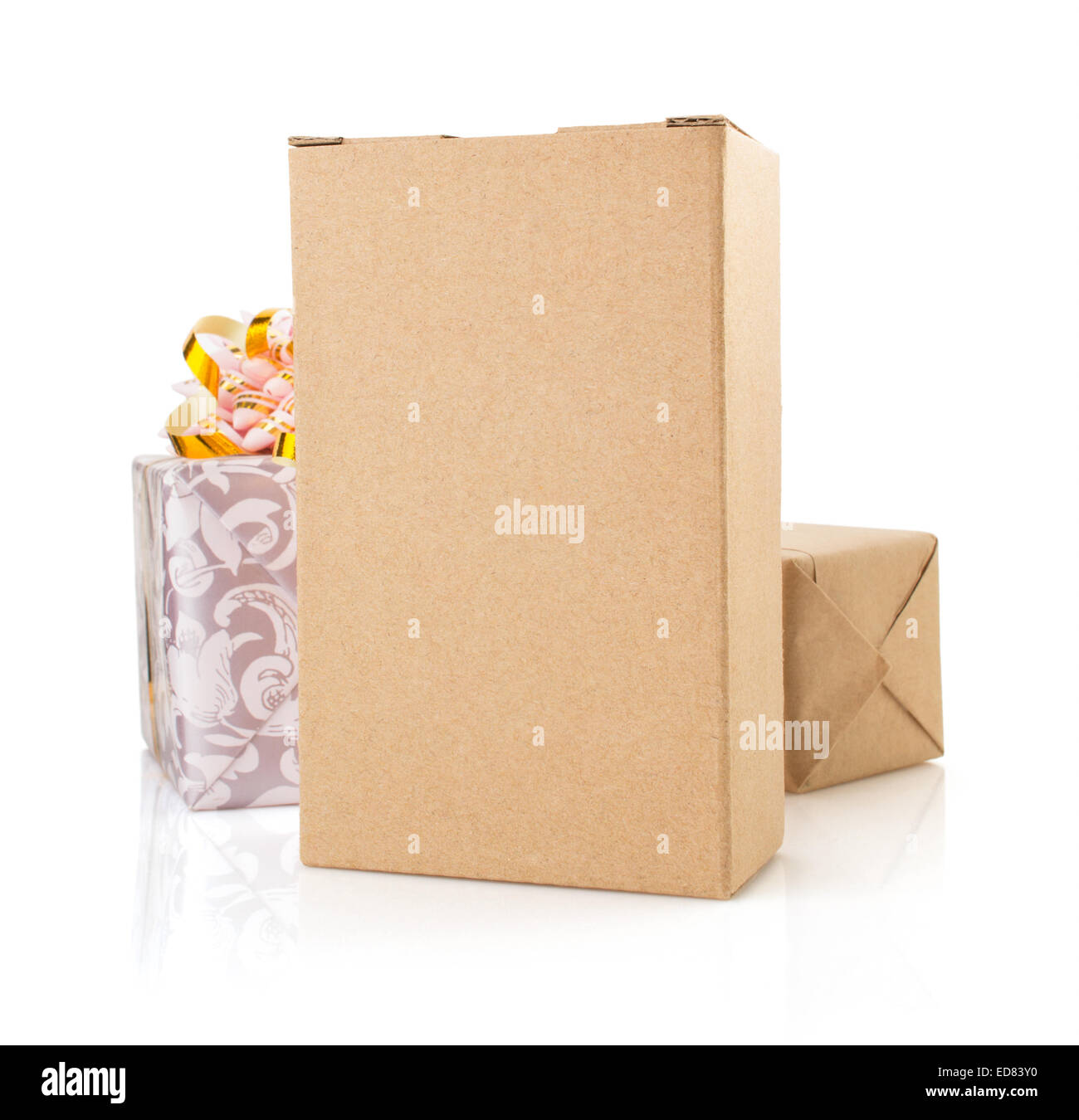cardboard box isolated on white background Stock Photo - Alamy