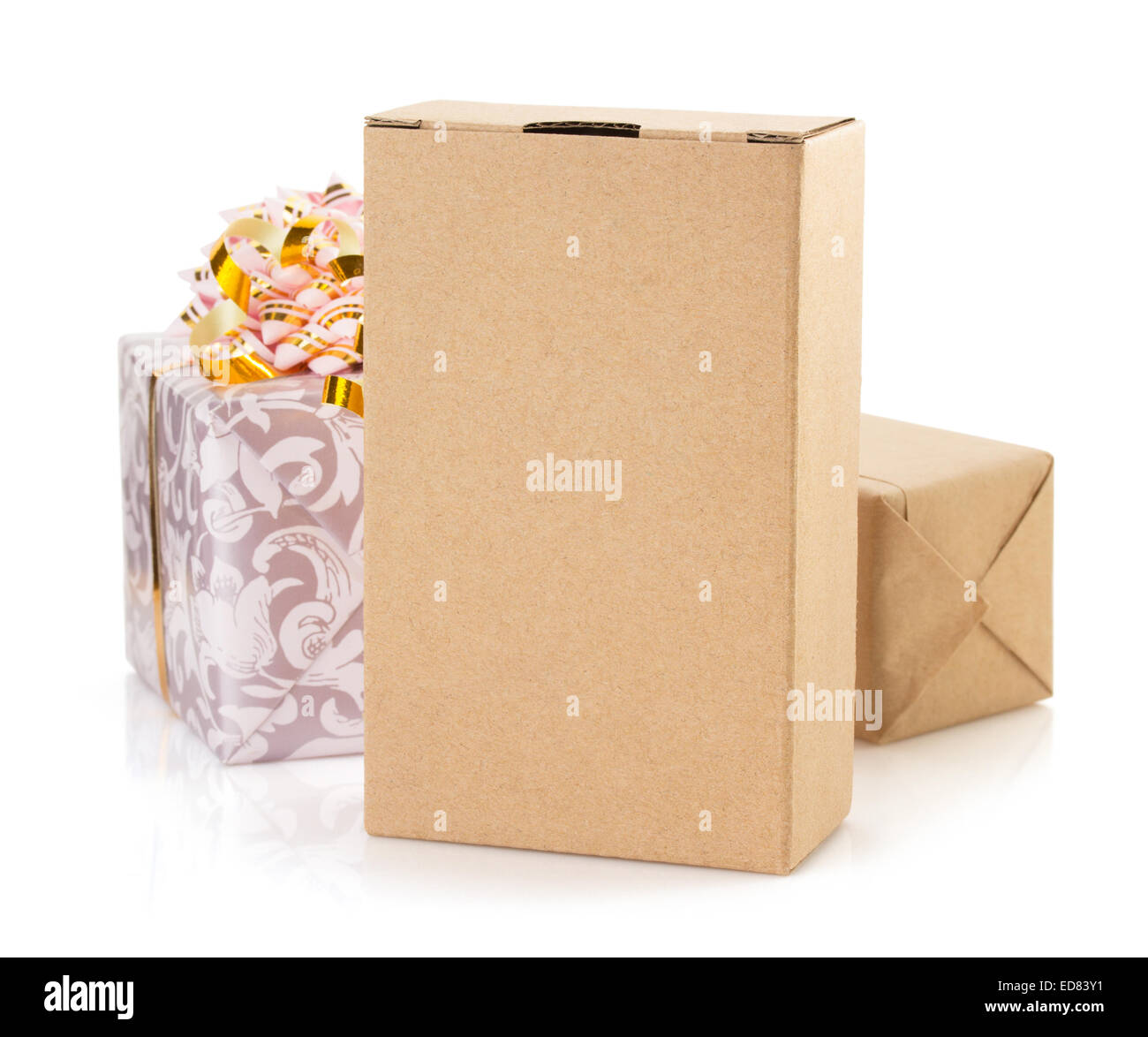 cardboard box isolated on white background Stock Photo - Alamy