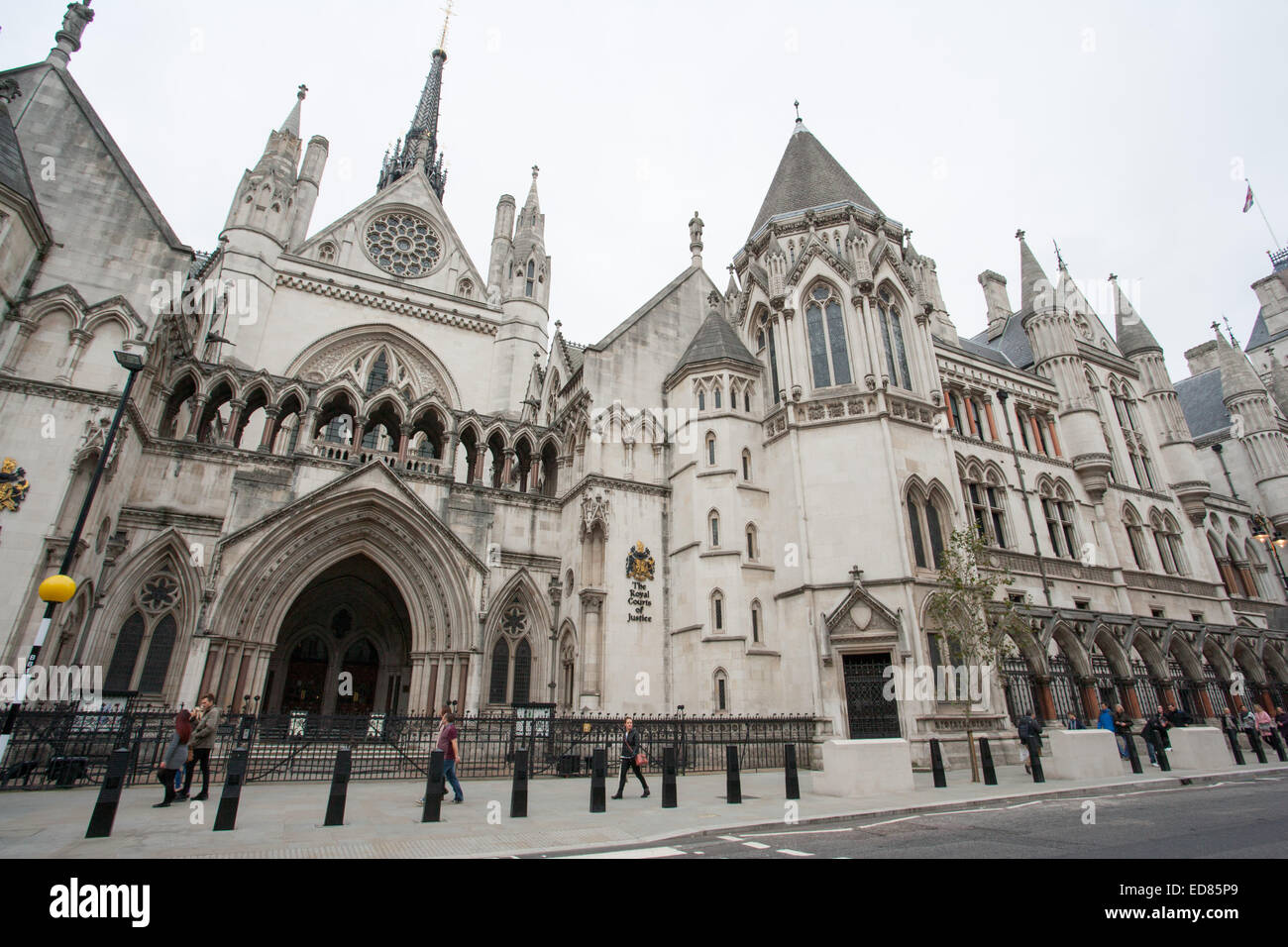 General View GV of The Royal Courts of Justice, home to the Court of Appeal and the High Court, Strand, London, Britain Stock Photo