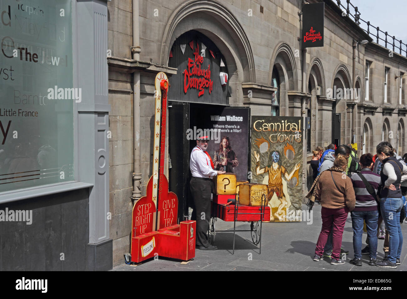 Entrance to The Edinburgh Dungeons, Edinburgh, Scotland Stock Photo