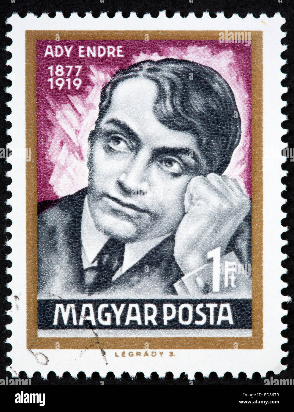 Hungarian postage stamp Stock Photo