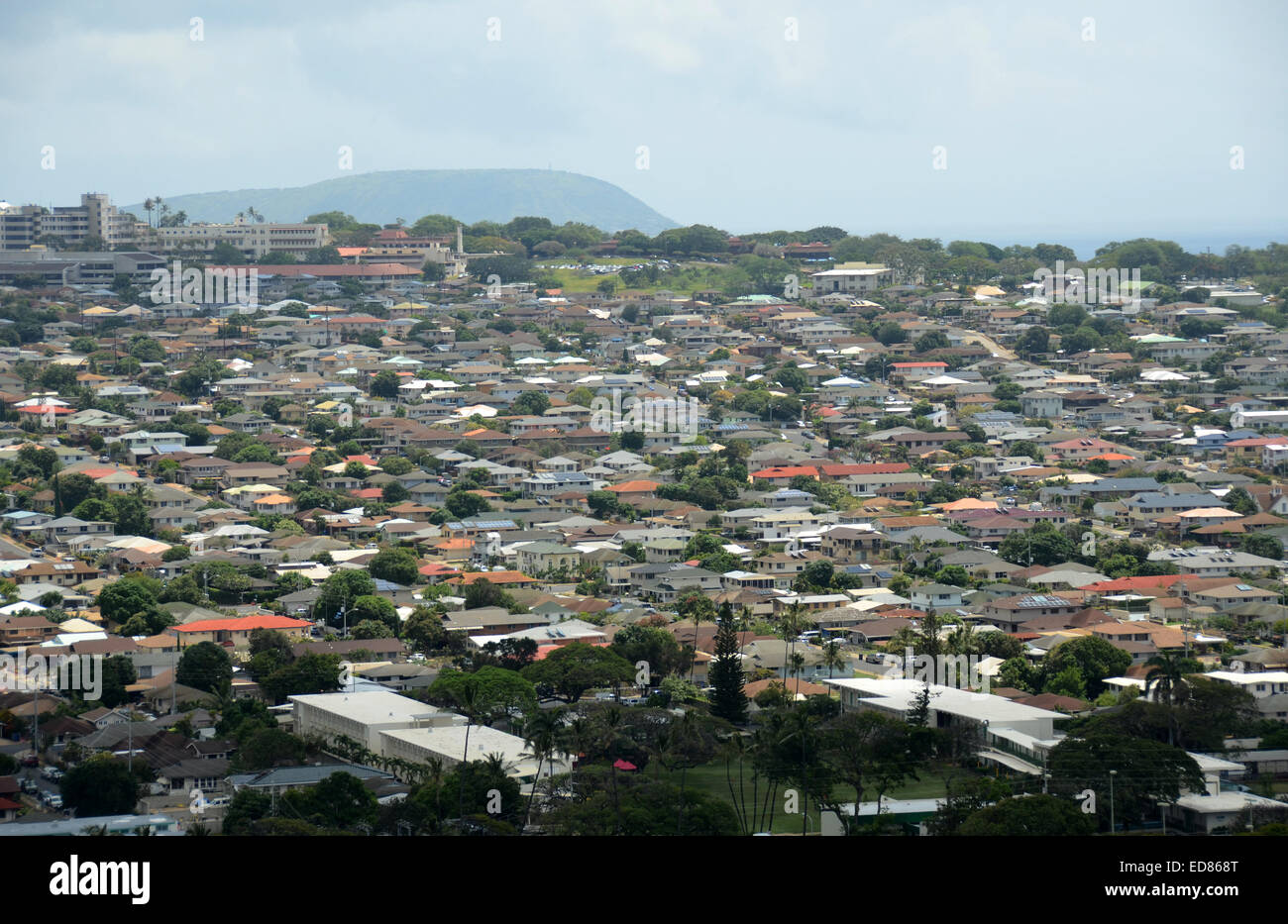 Multitude of rooftops from Honolulu, Hawaii Stock Photo Alamy