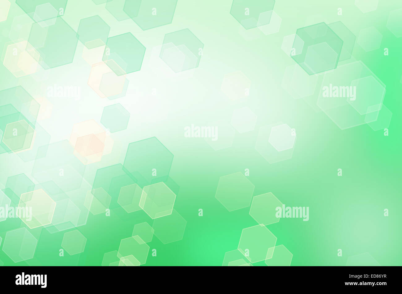 Abstract green honeycomb background with bokeh effect. From series ...