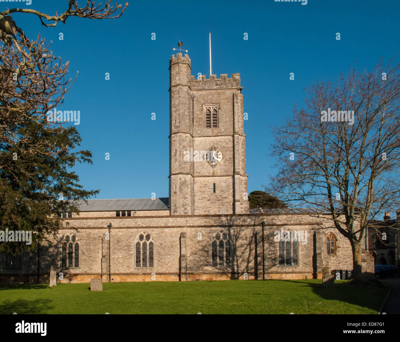 Parish Church of St Mary The Virgin, Axminster, Devon, UK Stock Photo