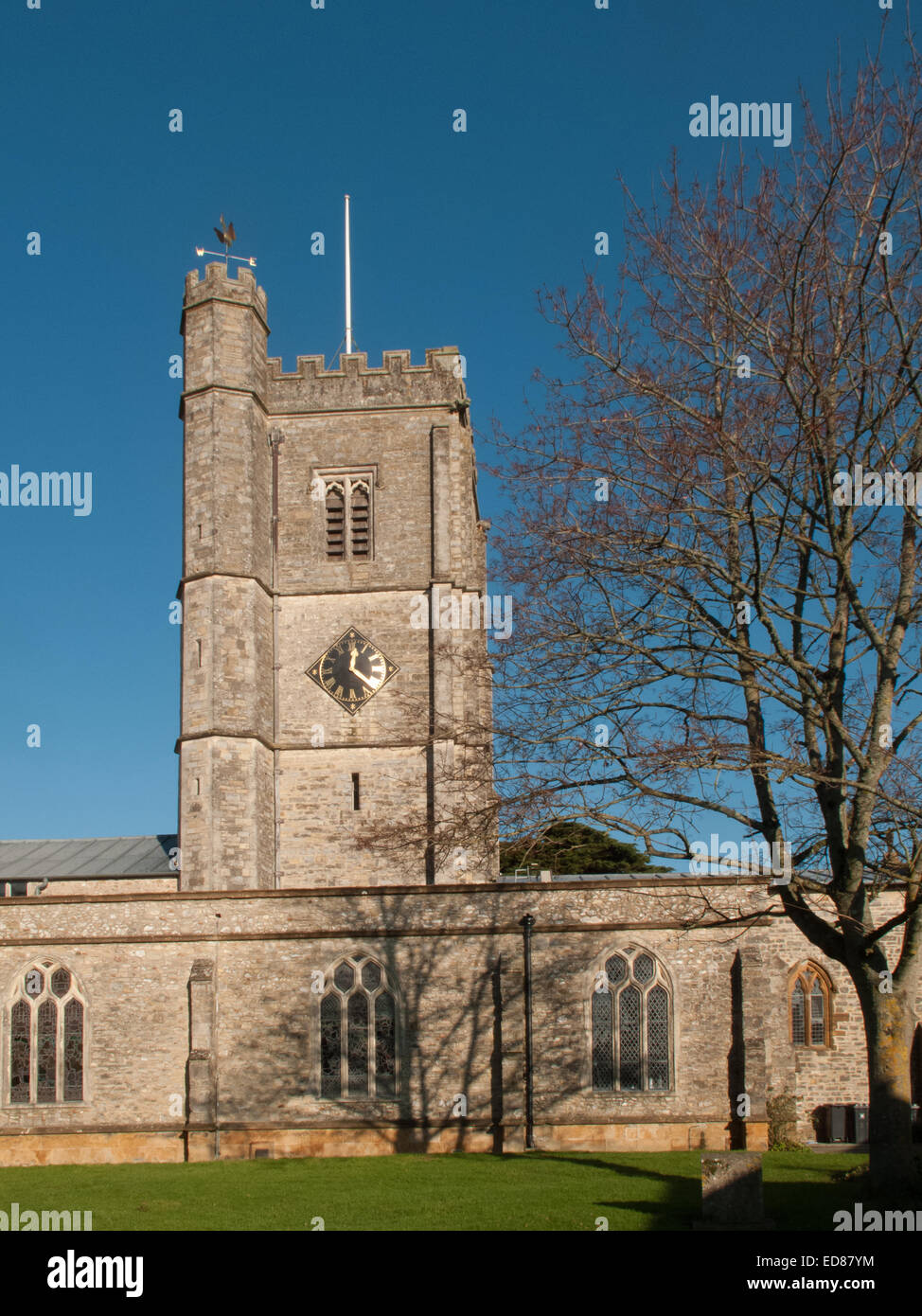Parish Church of St Mary The Virgin, Axminster, Devon, UK Stock Photo