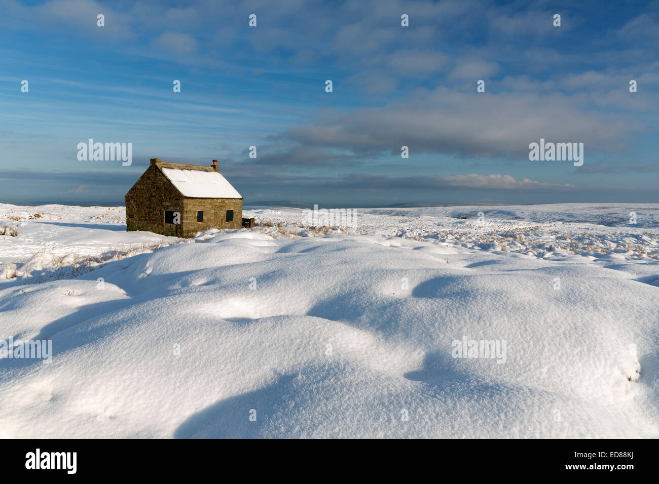 The North Yorkshire Moors under snow in December 2014 Stock Photo