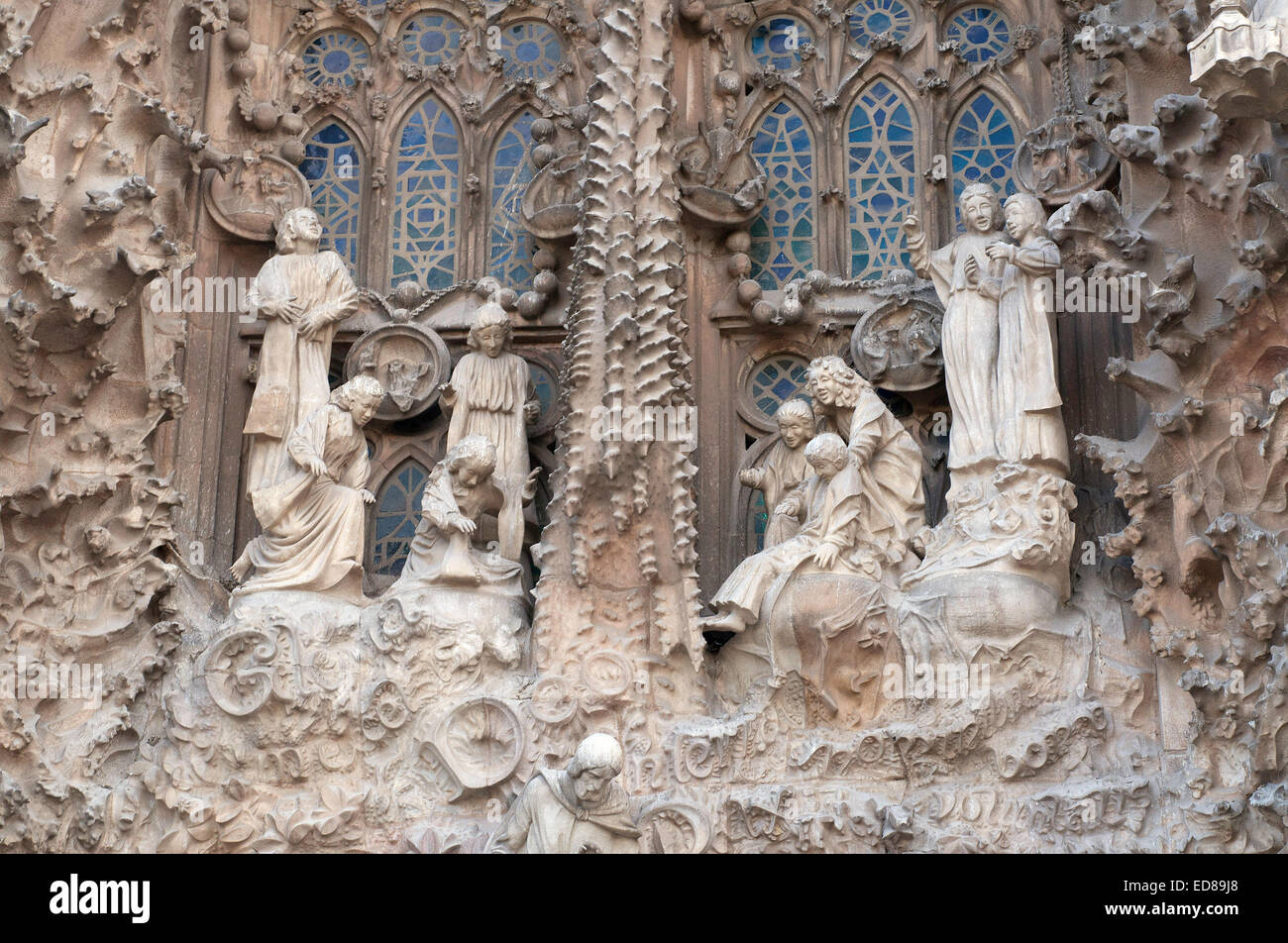 Nativity facade sagrada familia hires stock photography and images Alamy