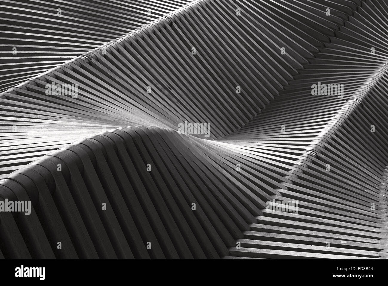 Abstract black and white wooden structure Stock Photo